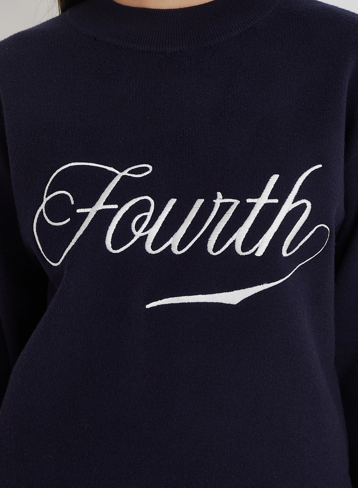 Navy Knitted Fourth Jumper